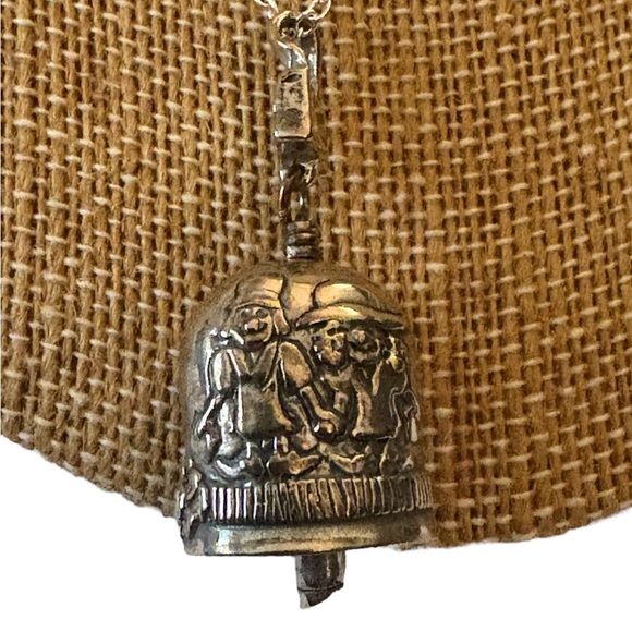 The Bell Collection Sterling Silver The Sister Bell Pendant on 925 Chain NIB - Picture 4 of 10